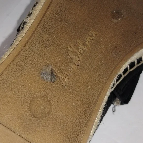 Sam Edelman Women's Black Leather Espadrille Loafers Size 9 - Picture 15 of 16